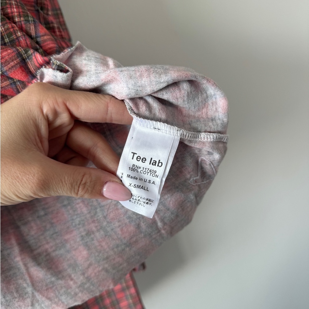 FRANK & EILEEN Tee Lab Red Plaid Long Sleeve & Pant Set XS/S - Picture 3 of 7